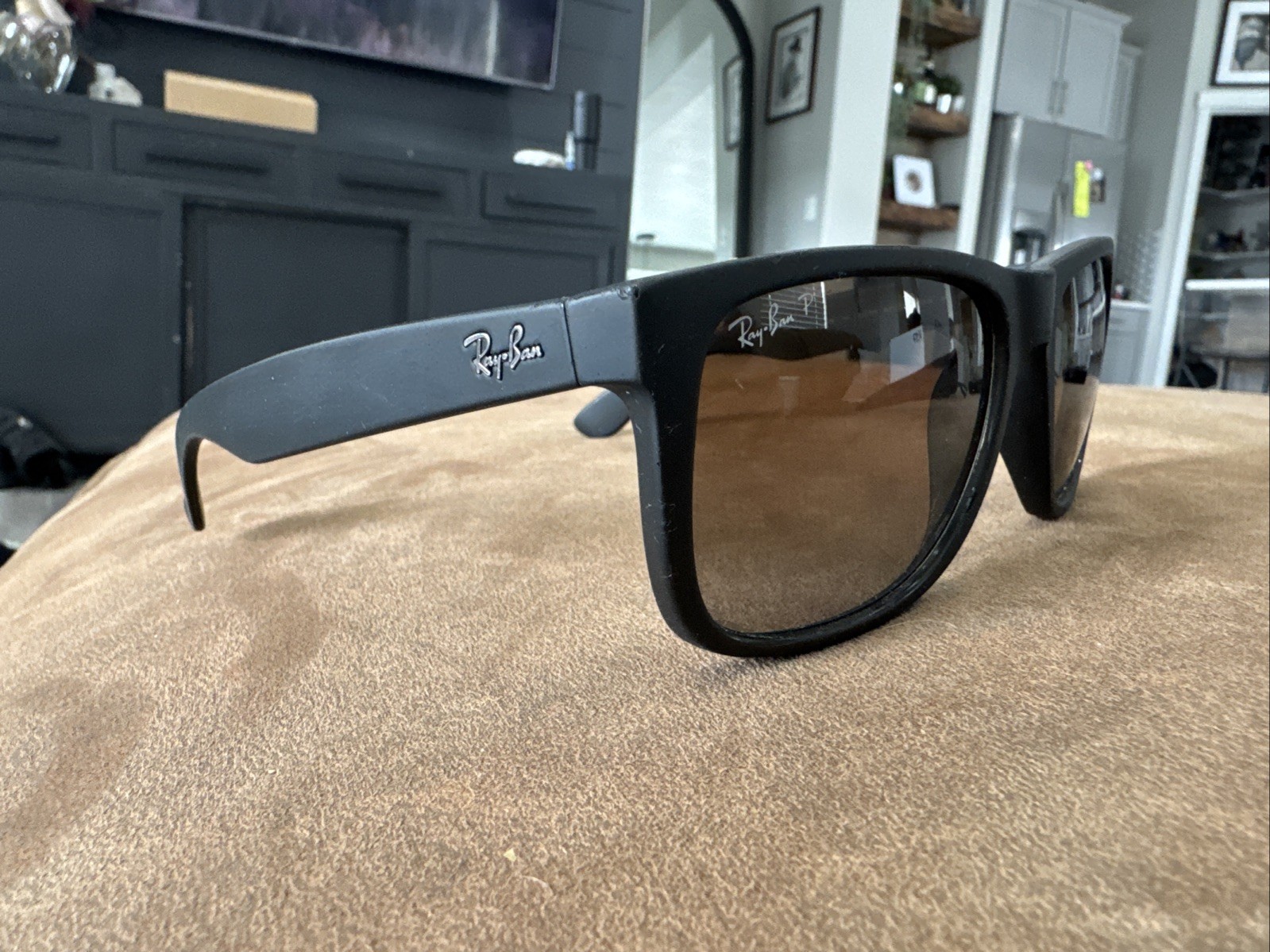 RAY BAN RB4165 622 T3 Matte Black Bronze Polarized Men’s 54mm Sunglasses #K37