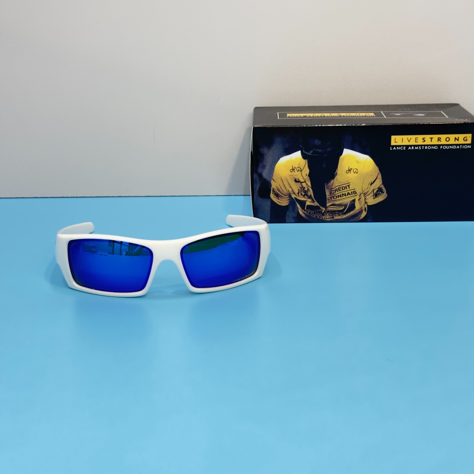 Oakley Gascan OO9014 White Frame Prizm Sapphire Sunglasses New w/ Box