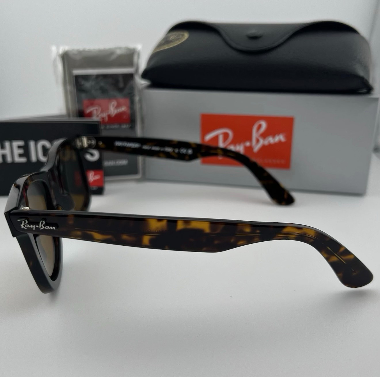 Ray-Ban RB2140 902/57 Original Wayfarer 50mm Sunglasses Brown Lens