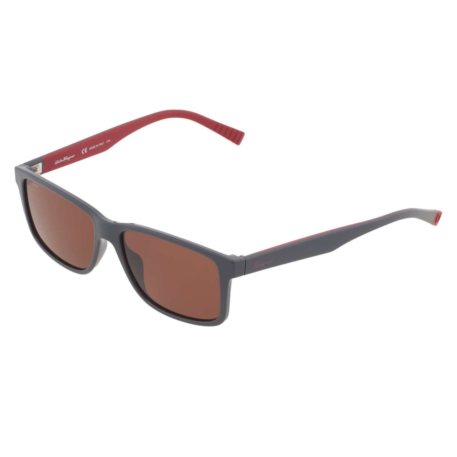 Salvatore Ferragamo Brown Rectangular Men’s Sunglasses SF938S 023 57