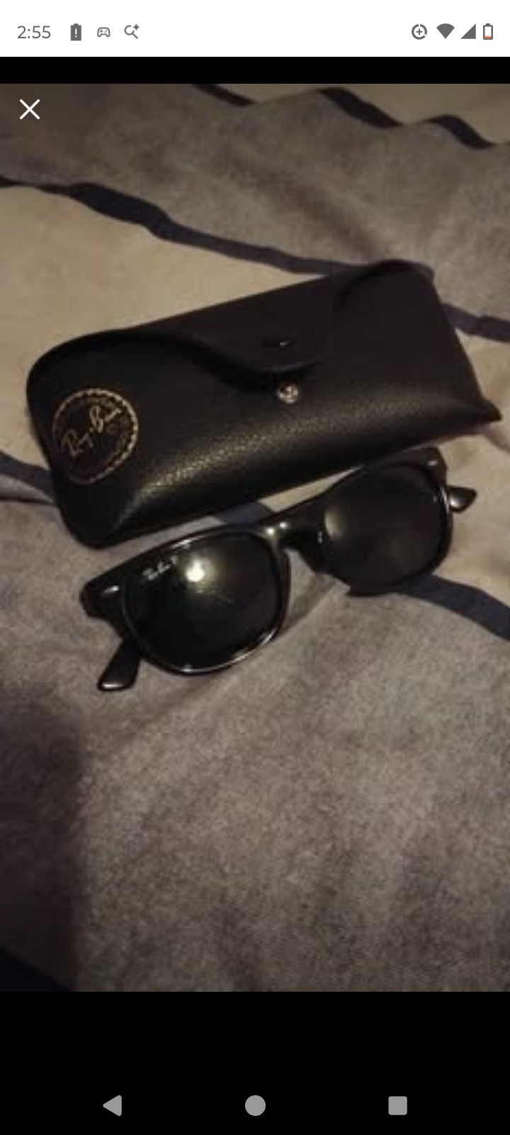 Ray-Ban Rb4420 Wayfarer Sunglasses Black Plastic Frame Tinted Lenses w/ Case