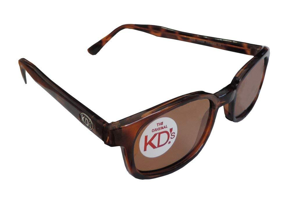 Original X-KD’s Biker Shade Polarized Sunglasses Tortoise Shell Frame w/ Amber