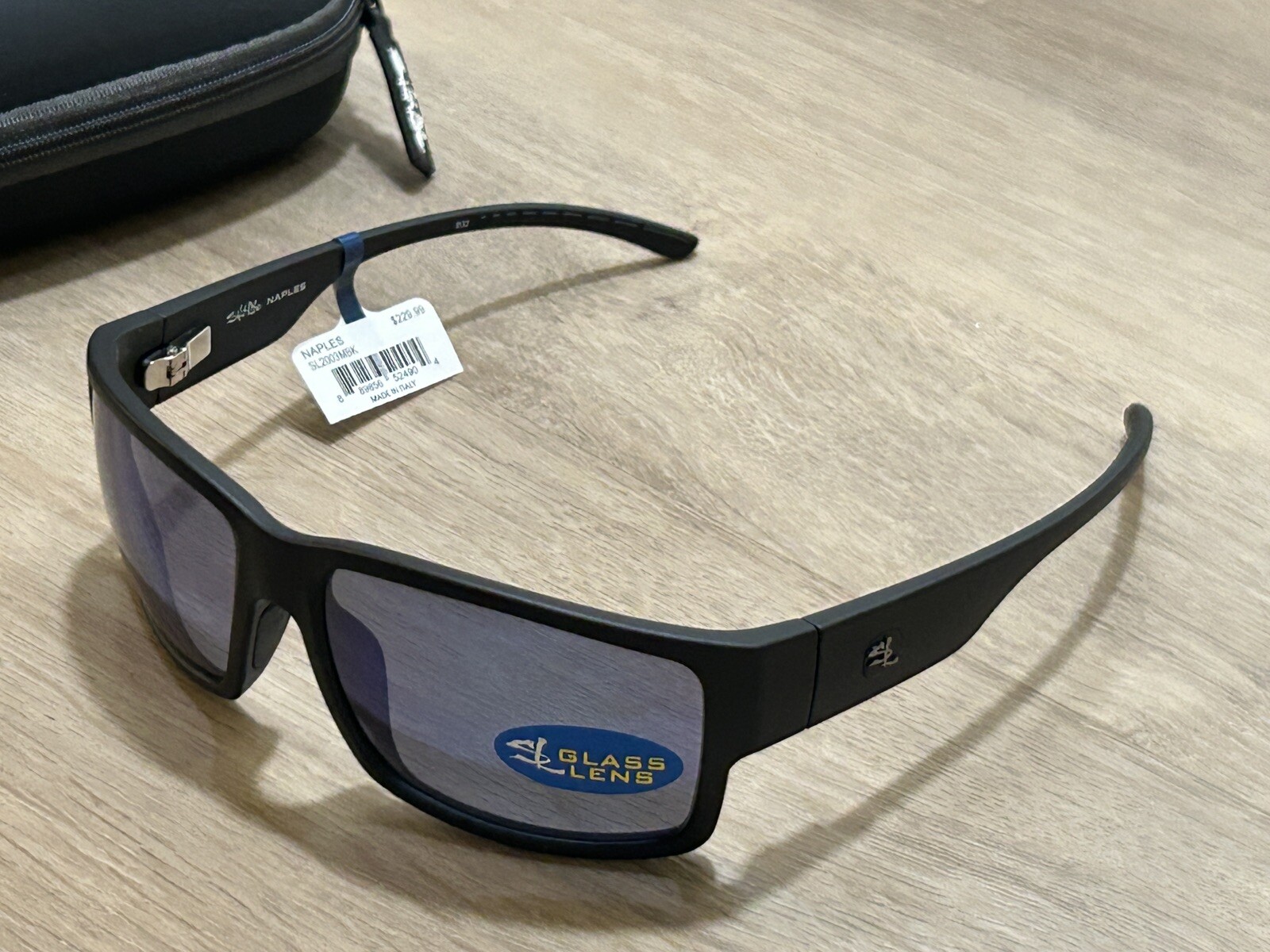 Salt Life Naples Matte Black Mirror Blue Glass Lens $229 Live Salty Saltlife NWT