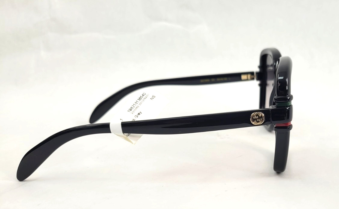NWT Gucci GG1066S 001 59-16-140mm Sunglasses Black/Black/Gray