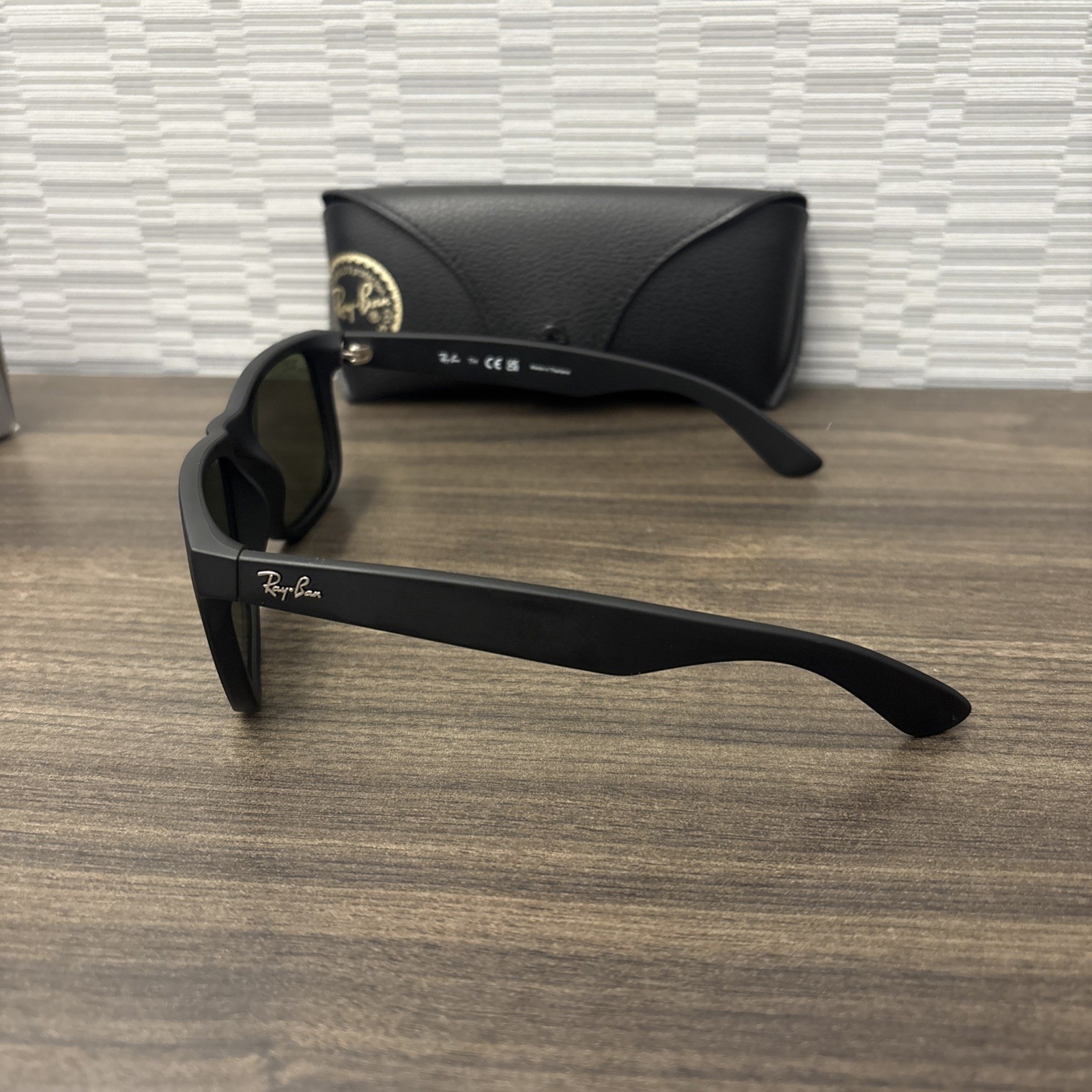 RAY BAN RB4165 622 55 Rubber Black Blue Flash Unisex 54 mm Sunglasses