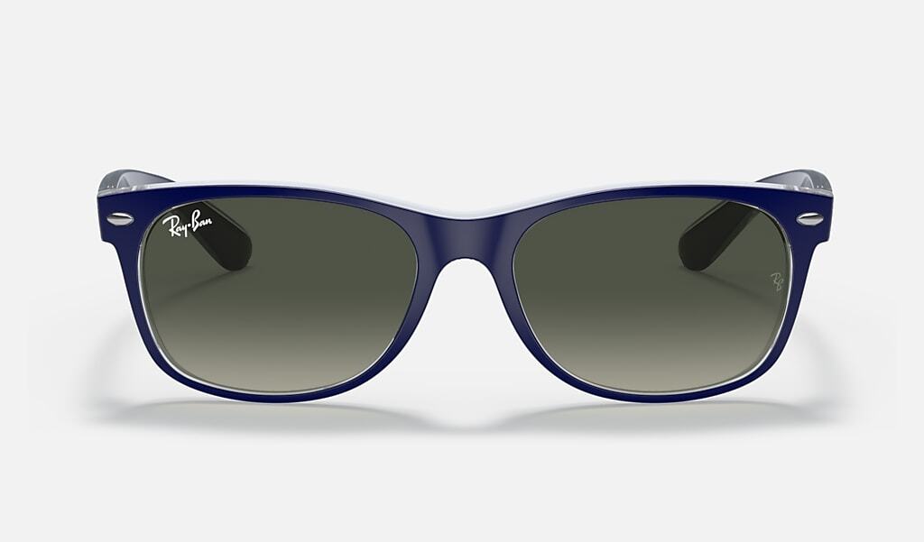 Ray-Ban New Wayfarer Blue Gradient Transparent 55mm Sunglasses RB2132 605371 55