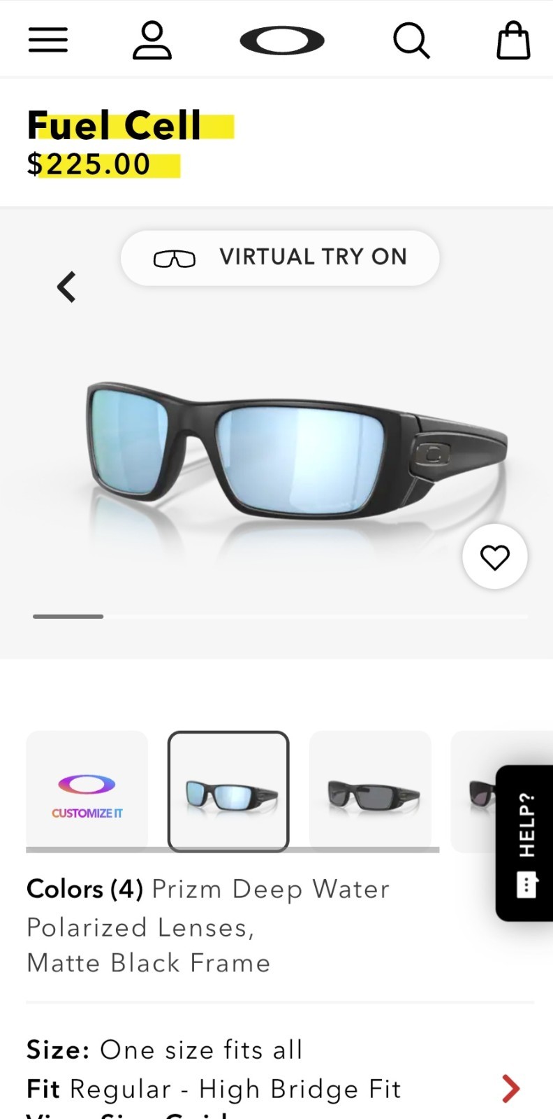 Oakley Fuel Cell OO9096 Sunglasses Matte Black Polarized Deep Blue Lens