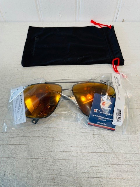 CHAMPION CU5131 01 Matte Gunmetal Frame w/Fire Orange POLARIZED Lenses Suns $89