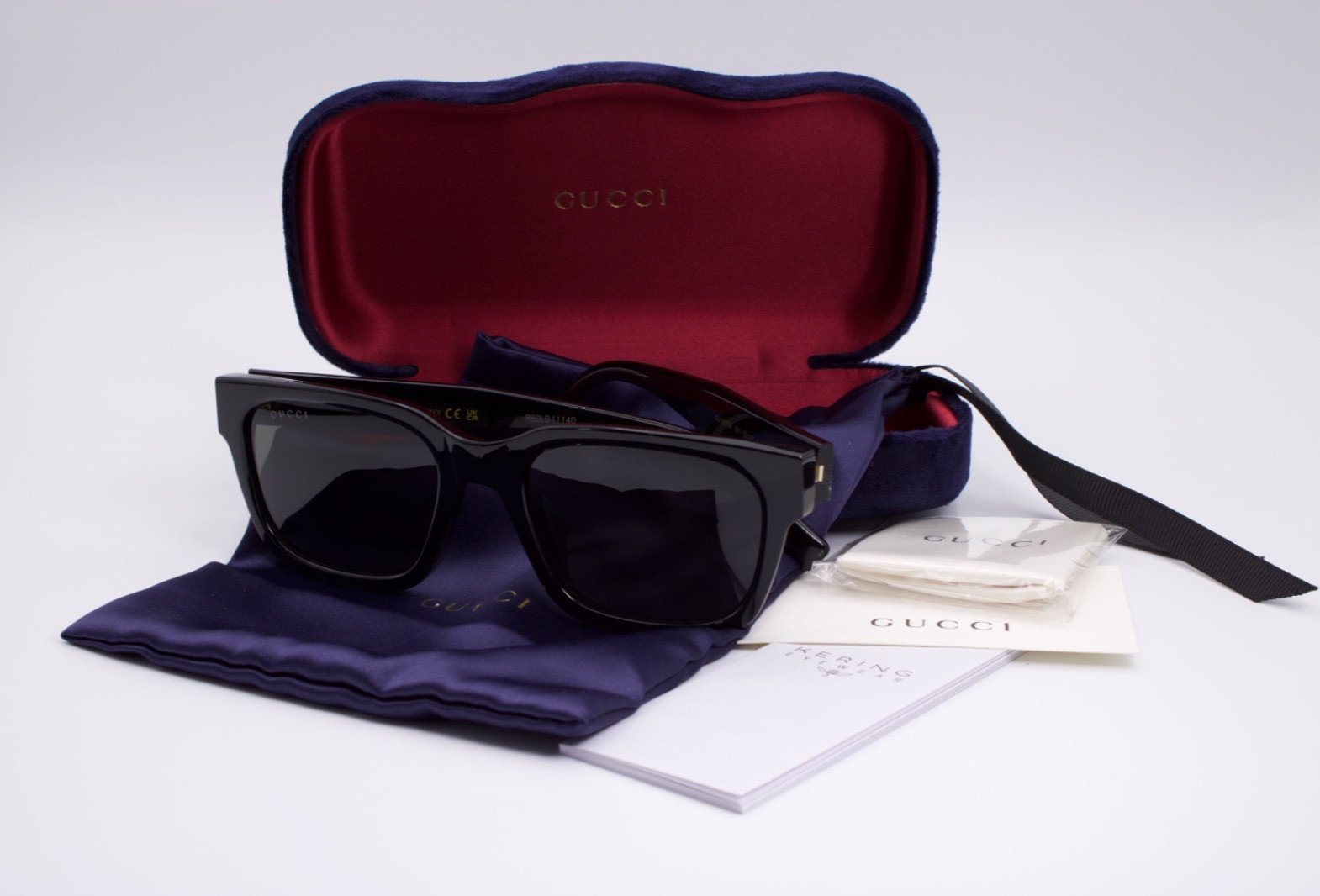 GUCCI GG1857SK-001 55mm Square Men’s Sunglasses