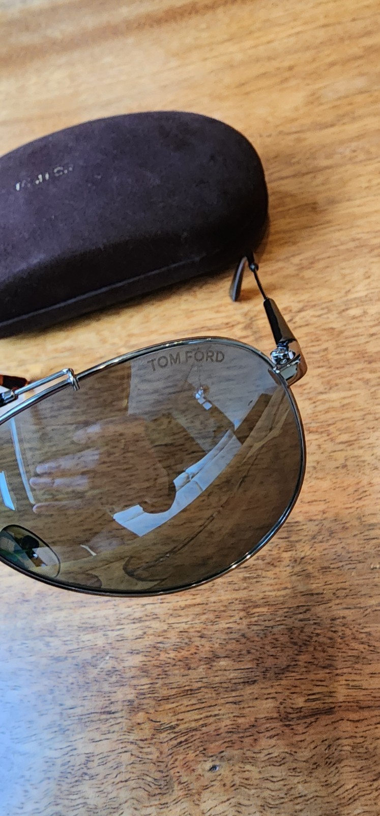 Tom Ford Aviator Sunglasses Men’s Silver Frame And Reflective Mirror Lens