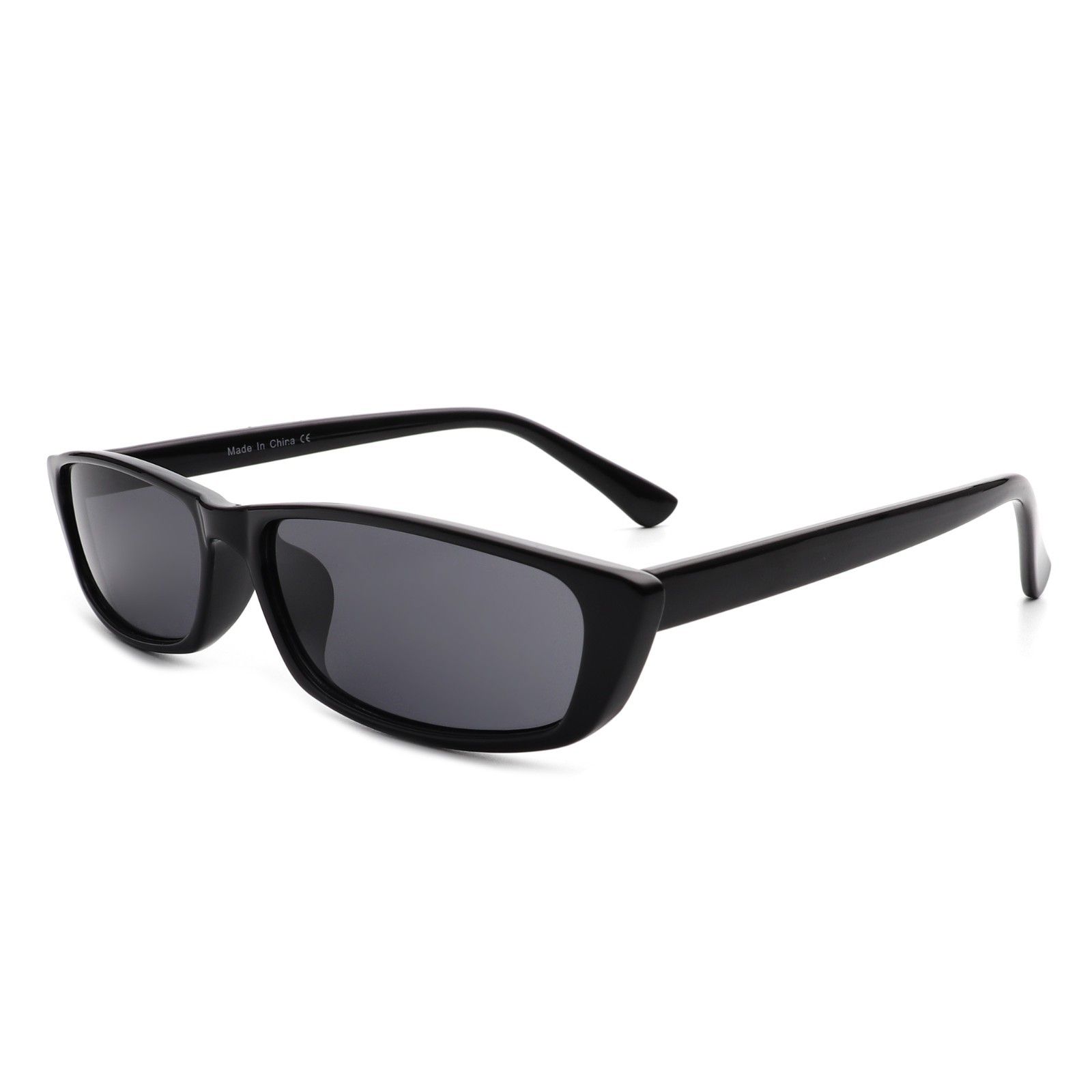 Unisex Rectangle Sunglasses Retro Slim Narrow Vintage 90s Fashion UV Protection
