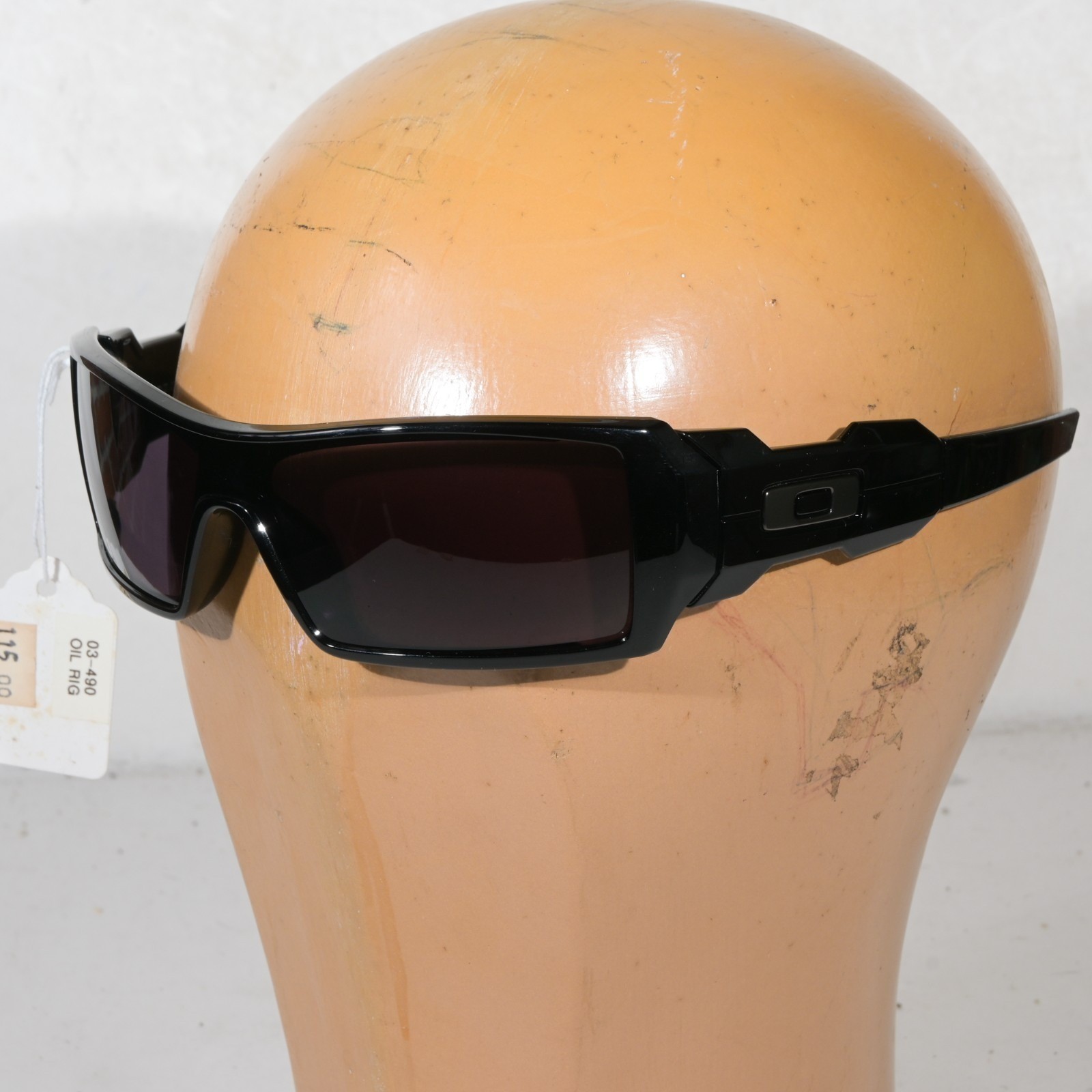 VTG Oakley Oil Rig 03-490 Polished Black, Warm Grey Deadstock Sunglasses Y2K NOS