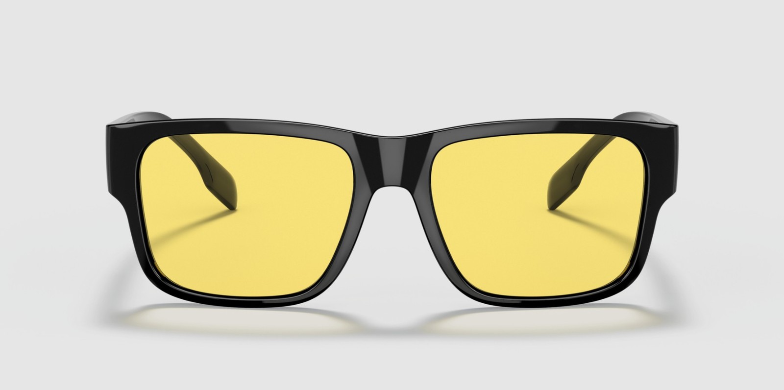 BURBERRY BE4358 300185 Knight Black Yellow 57 mm Men’s Sunglasses