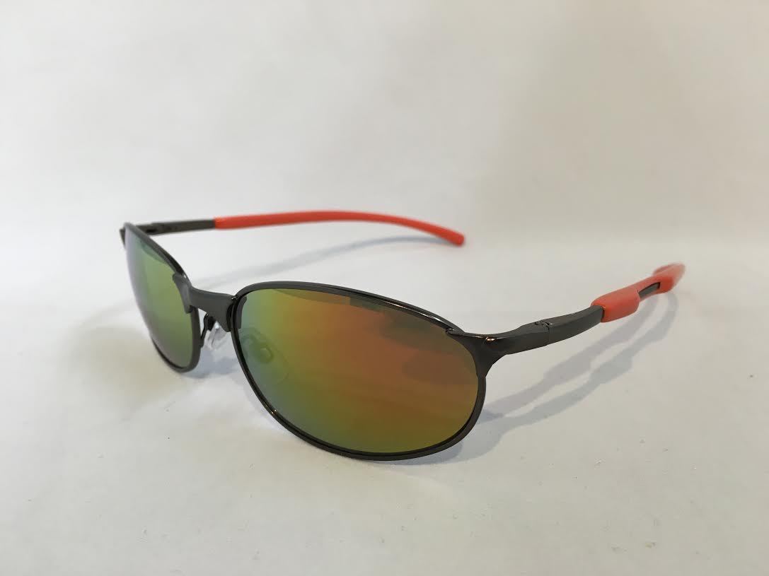E1041 METAL SPORTS SUNGLASSES SPRING HINGE AND REVO LENS Wholesale 12 Pair