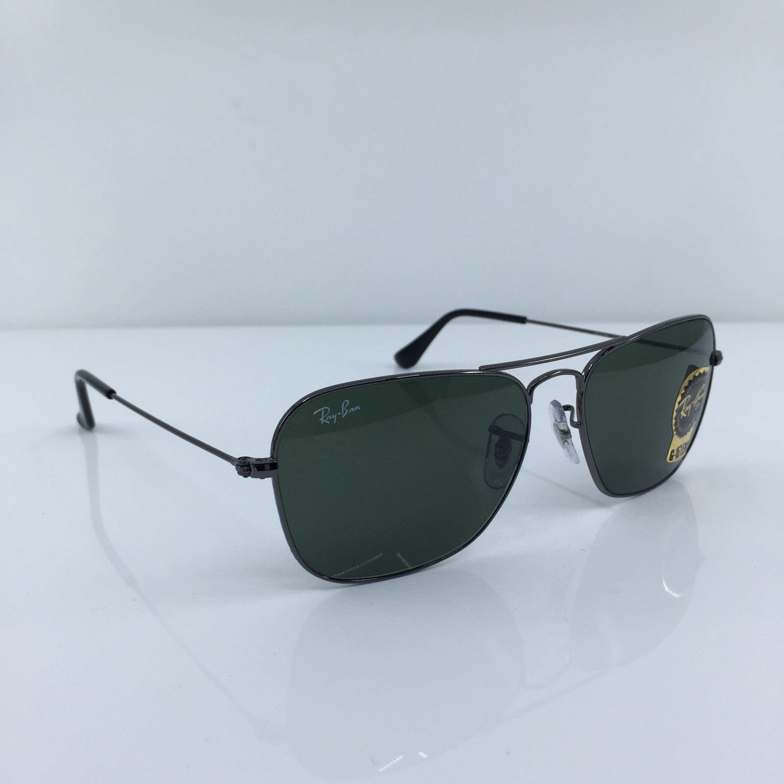 New Ray Ban Caravan Sunglasses RB 3136 Caravan C. 004 Gunmetal & G15 Lenses 55mm