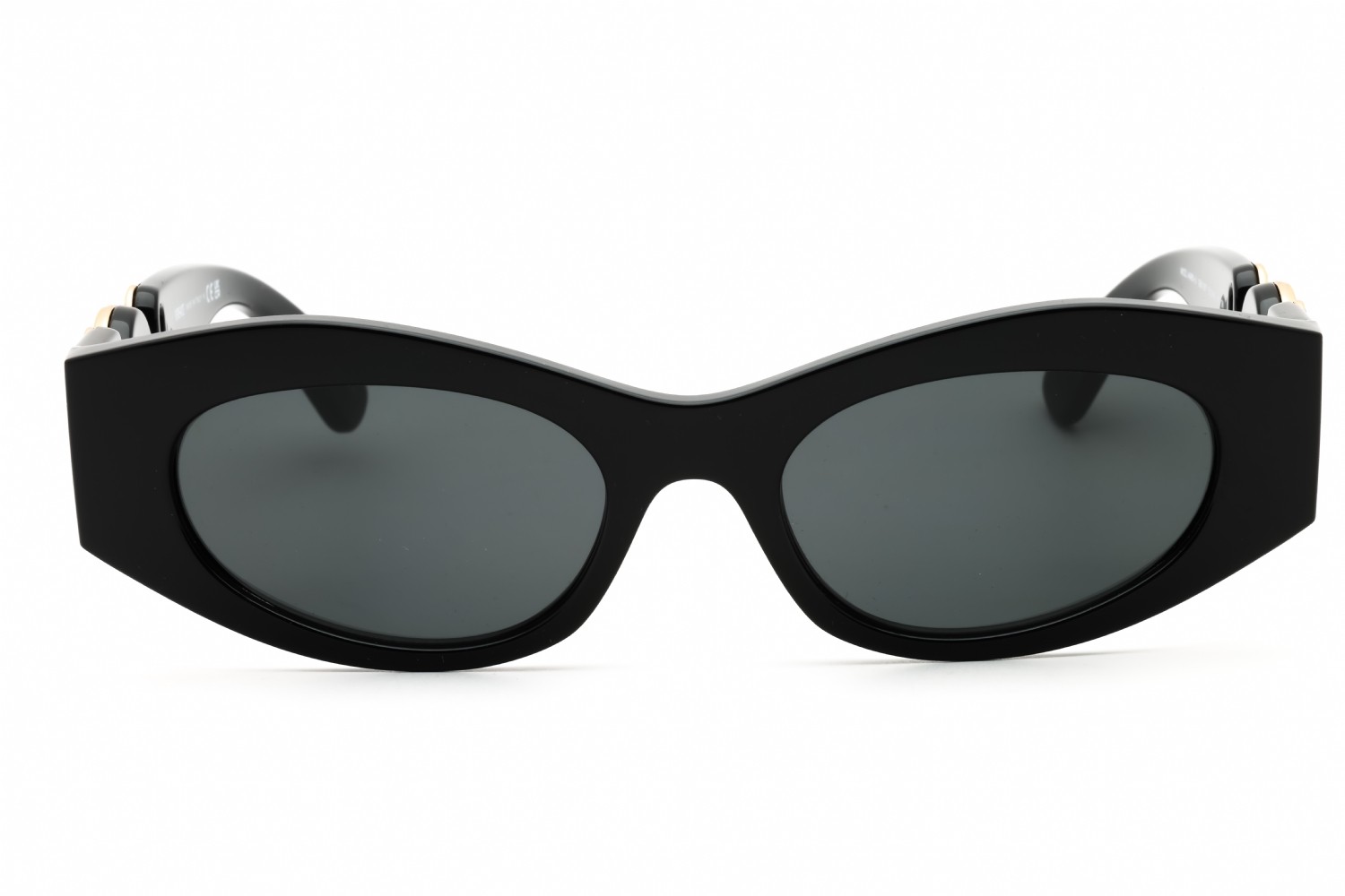 VERSACE VE4480U GB1 87 Sunglasses Black Gold Frame Grey Lenses 51mm