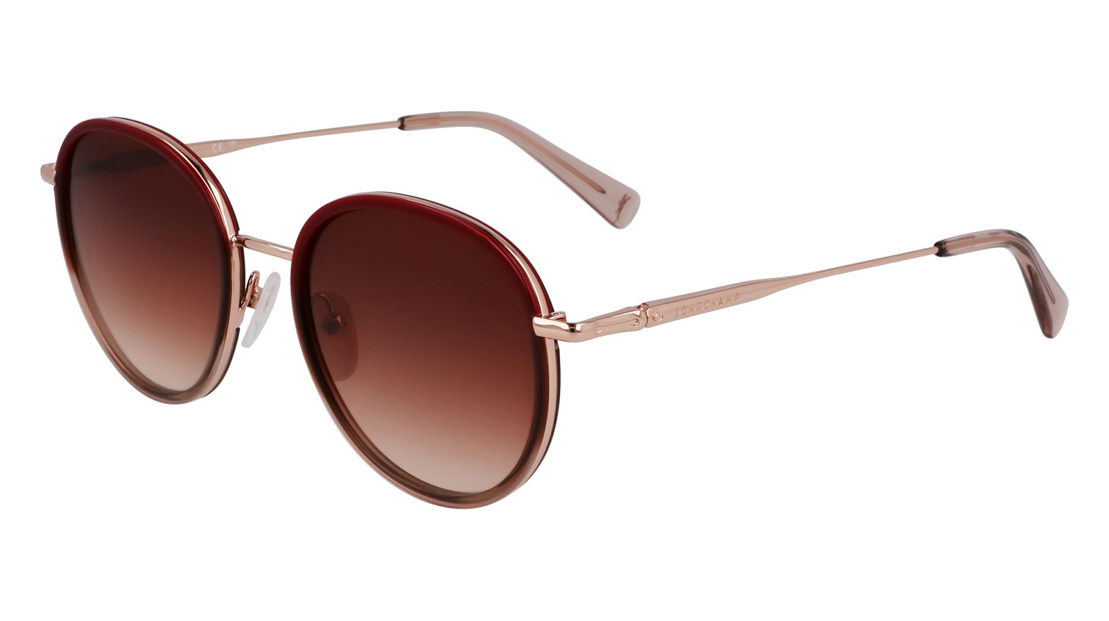 LONGCHAMP LO 176 S Rose Gold/Gradient Burgundy 772 Size 52 Sunglasses