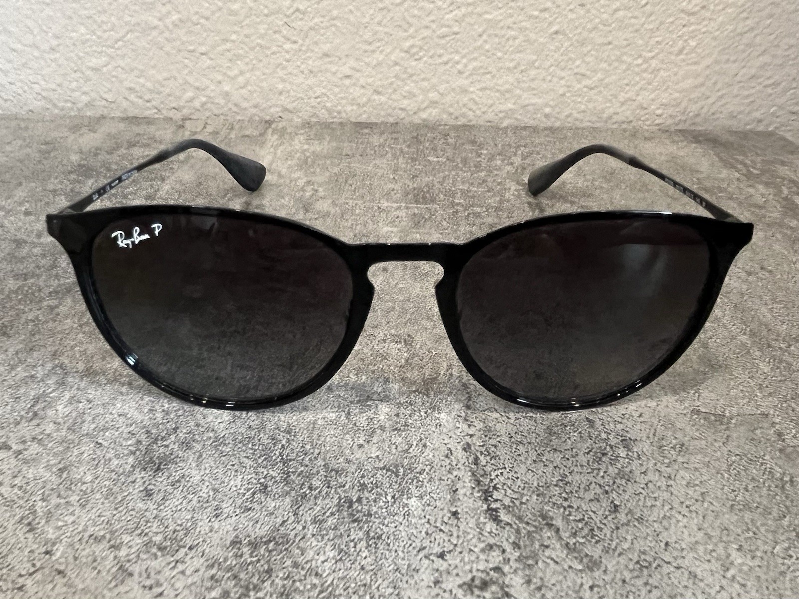 RAY-BAN ERIKA METAL BLACK RB3539 POLARIZED SUNGLASSES-002/T3-(54/19/145)