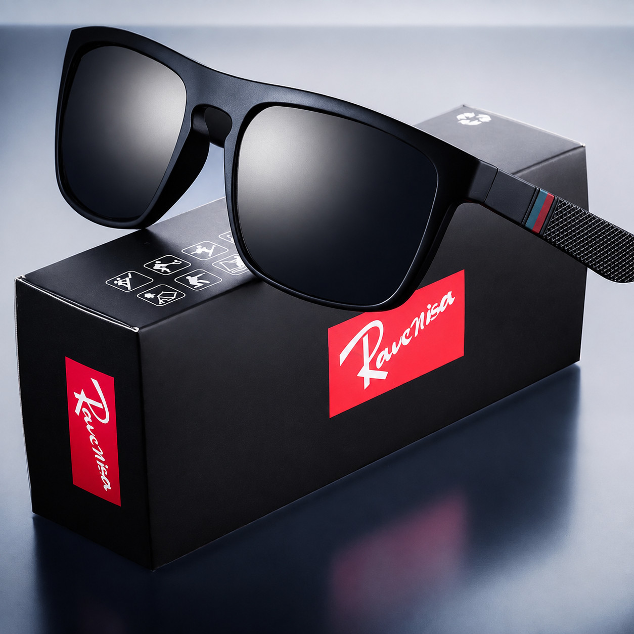 Fashion Square Vintage Polarized Sunglasses Men Women Retro Driving Fishing Sun