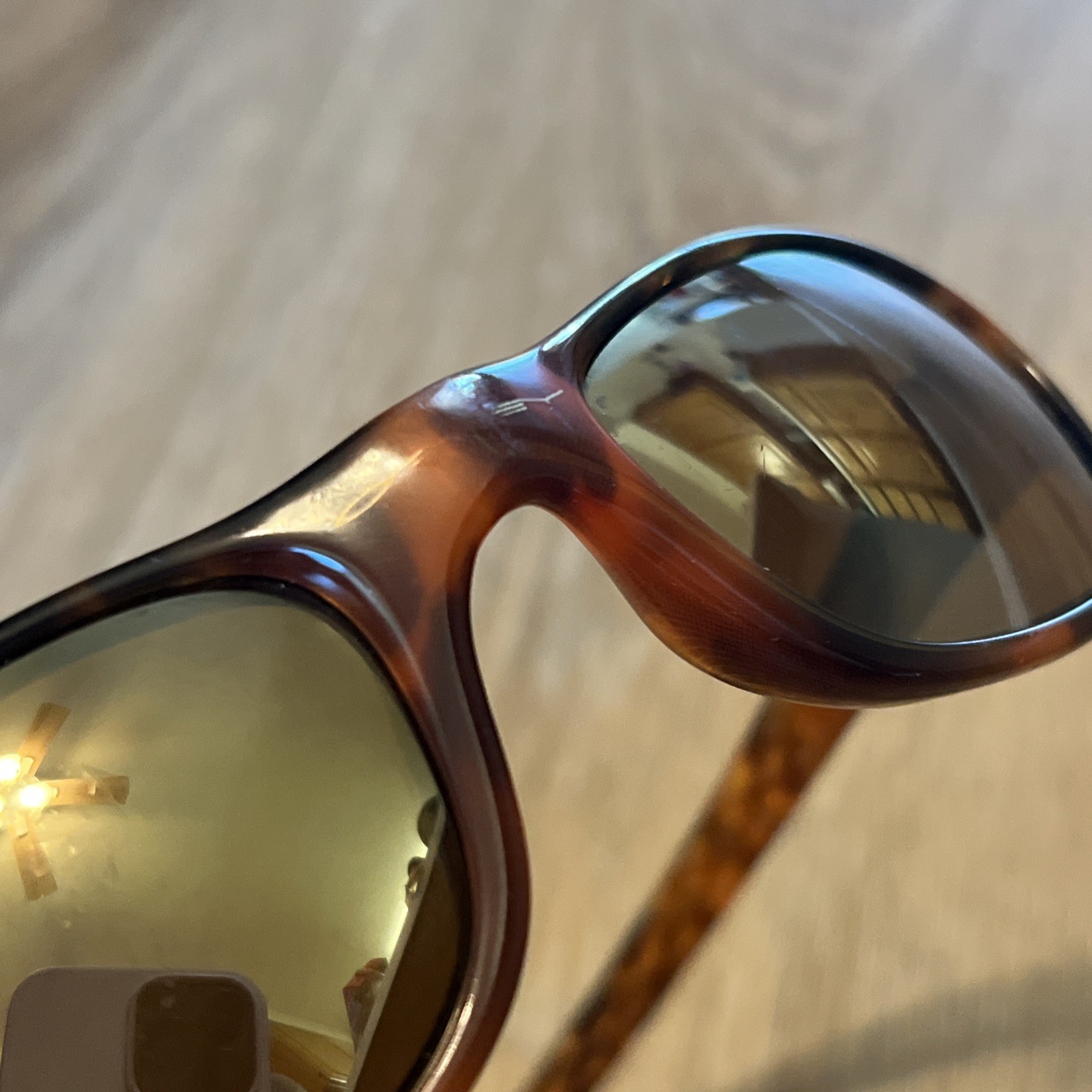 Vintage Oakley Tens 1.0 Brown Tortoise Wrap Sunglasses FRAMES ONLY Made In USA