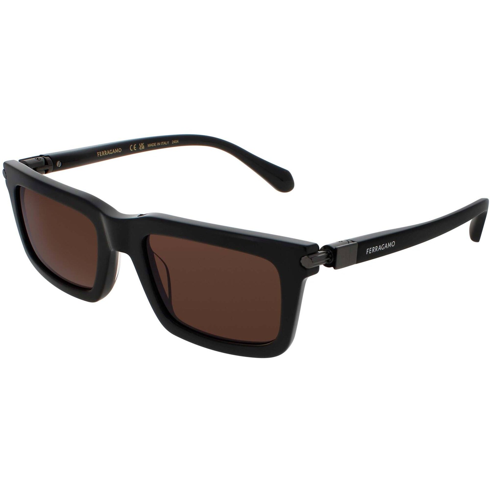 Salvatore Ferragamo Men’s Sunglasses Brown Plastic Rectangular Frame SF2015S 210