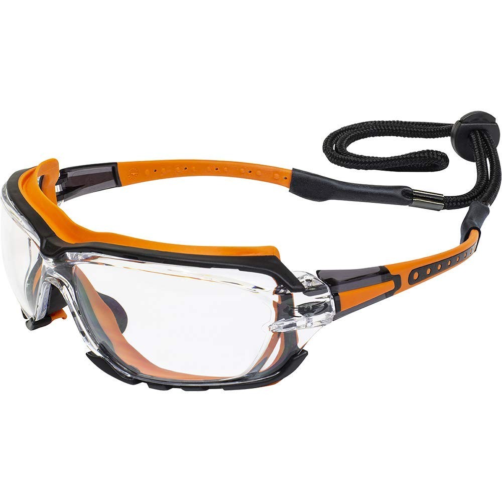 Anti-Fog Sport Motorcycle Sunglasses Orange Frame w/Clear Lenses – Ideal