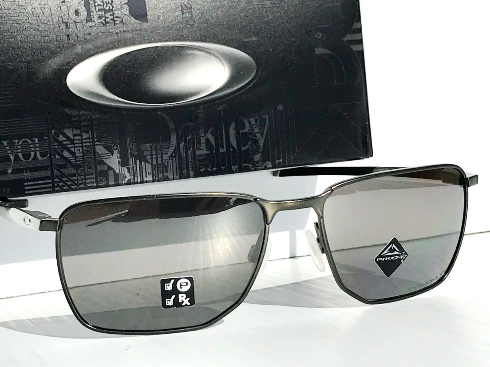 NEW* Oakley EJECTOR Carbon Metal w POLARIZED PRIZM Black Sunglass 4142-03