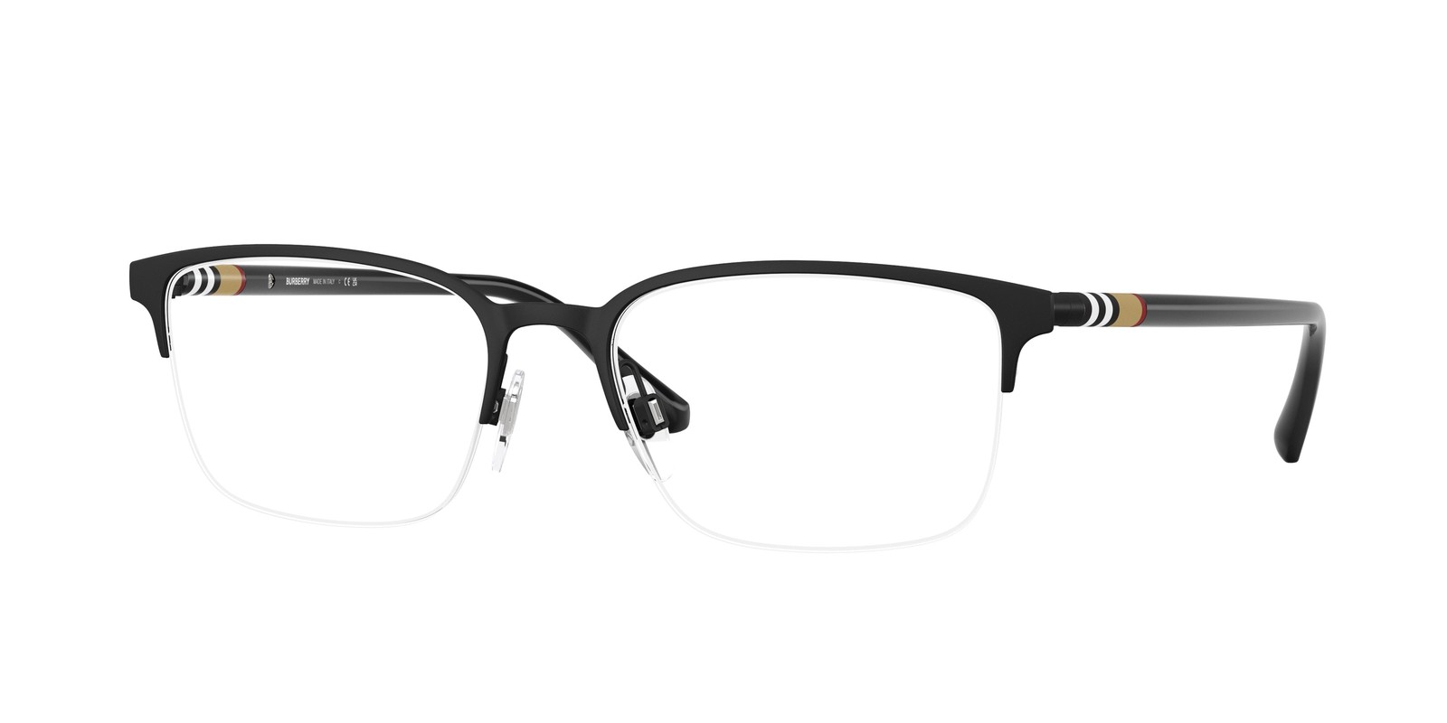 Burberry Unisex 54mm Black Rubber Eyeglasses BE1323-1213-54