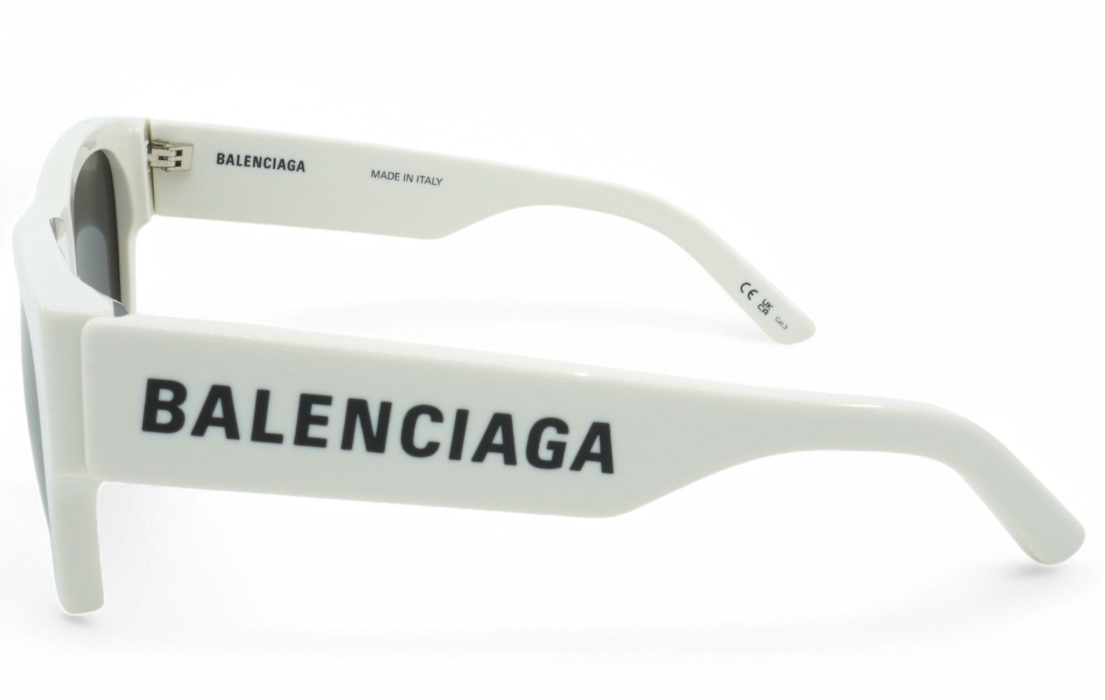 [BB0262SA-003] Unisex Balenciaga Square Sunglasses – White