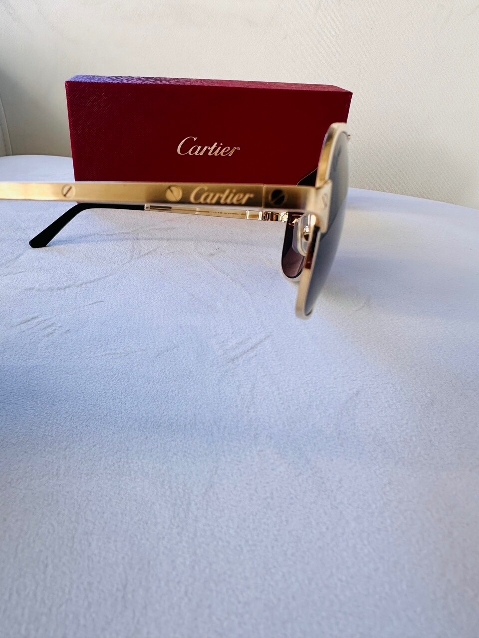 Cartier Santos De Cartier Polarized Grey Flash Mirror Navigator Men’s Sunglasses
