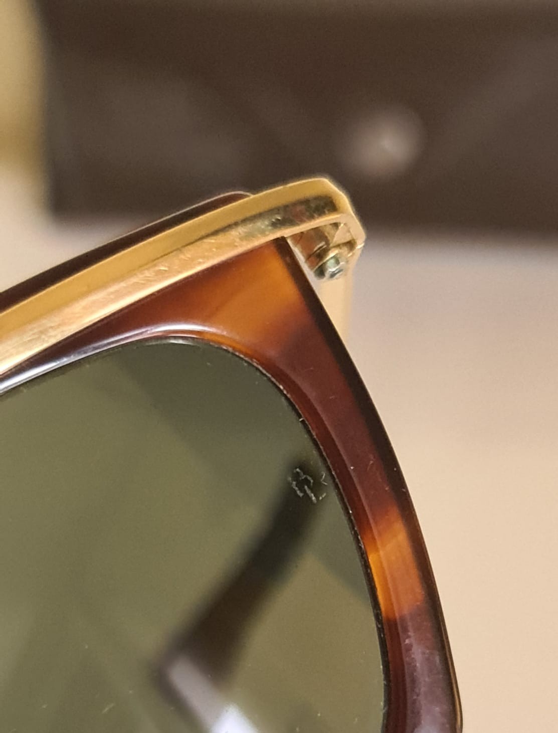 Vintage Ray-Ban B&L Olympian II L1005 Tortoise Gold G-15 USA Sunglasses & Case
