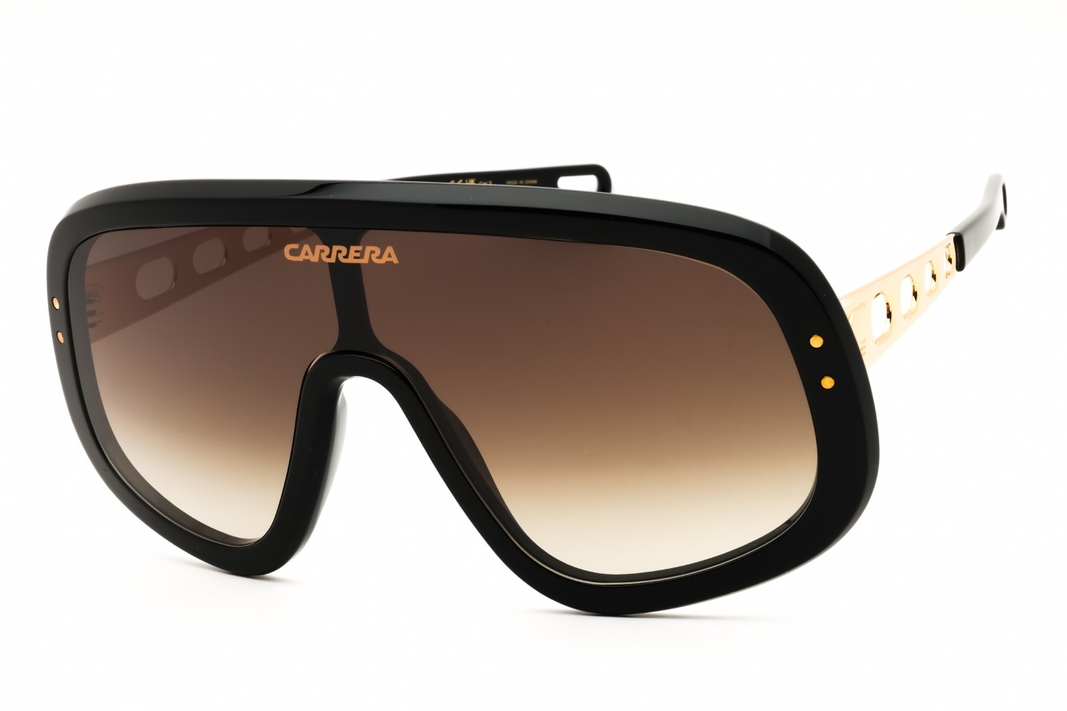 CARRERA FLAGLAB 17 02M2 86 Sunglasses Black Gold Frame Brown Green Lenses 99mm