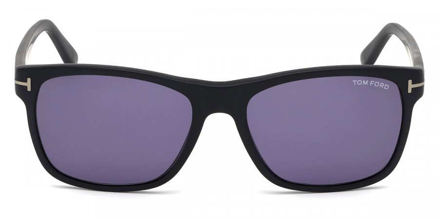 New Tom Ford Men Geometric Sunglasses FT0698 02V matte black /Blue Lens 59mm