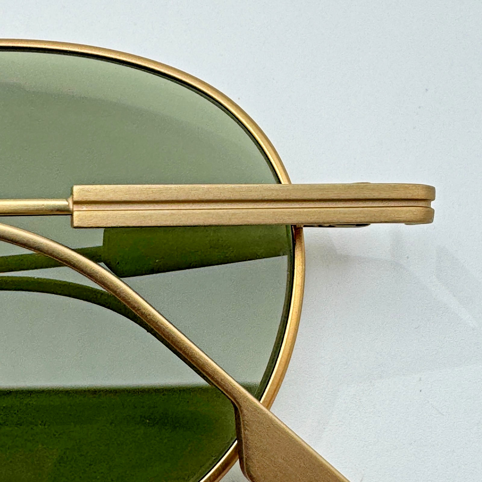 Ermenegildo Zegna Sunglasses EZ0288 35N Matte Bronze Pilot Frame Green Lens 55mm