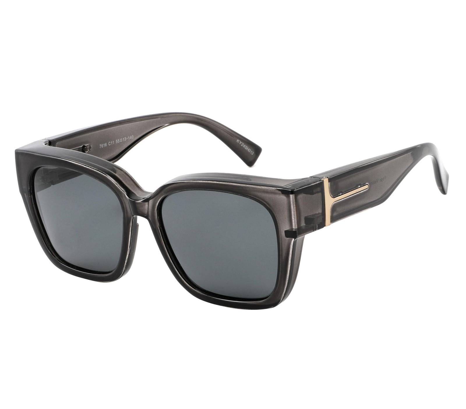 Yogo Vision Polarized Fit Over Glasses Sunglasses for Women Men Wear Over