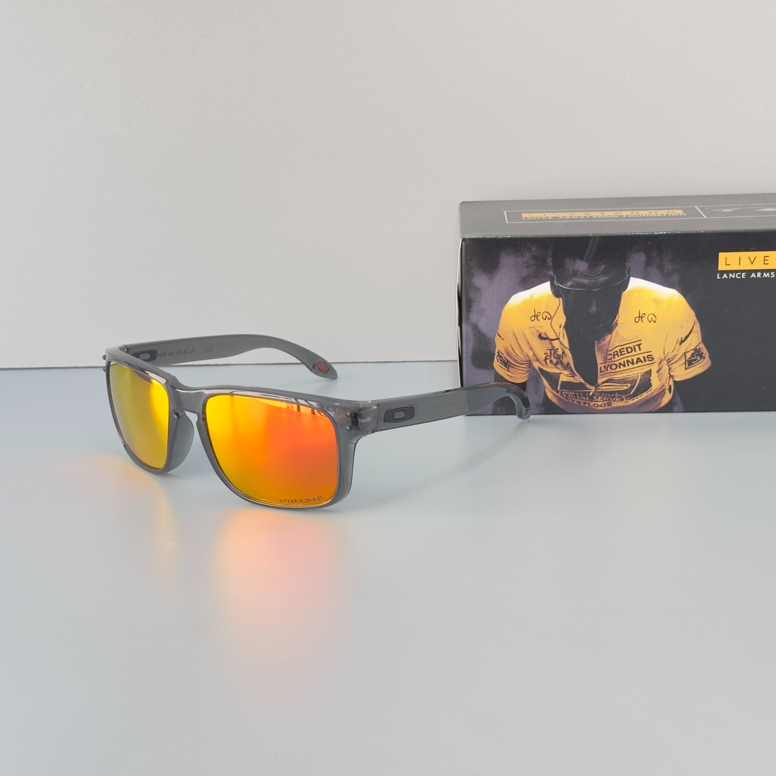 Oakley Holbrook OO9102 Clear Gray Prizm Ruby Sunglasses New w/ Box