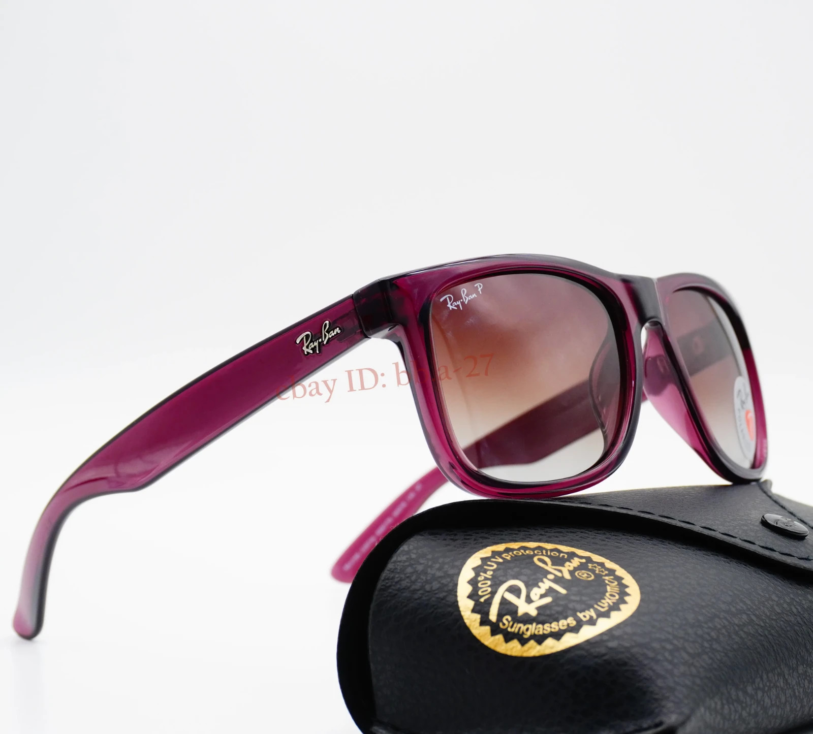 Ray-Ban Justin RB4165 54 mm Transparent Dark Brown Polarized Gradient Sunglasses