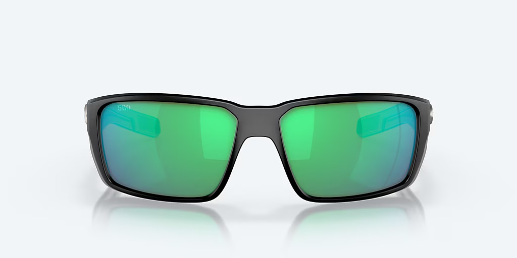 Costa Del Mar Fantail Pro Matte Black/Green 580G Mirror POLARIZED Sunglasses