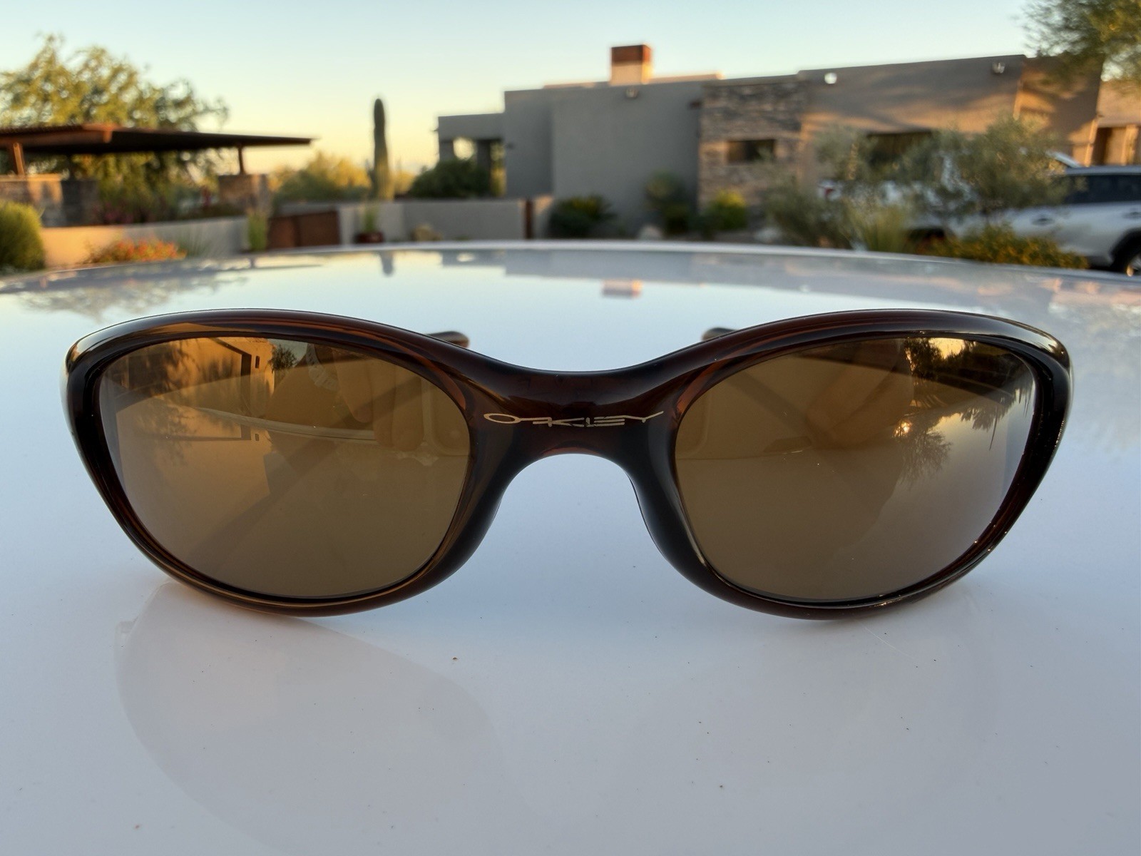 Vintage 1997 Oakley Fives 1.0 Rootbeer Silver Iridium Authentic Made in USA