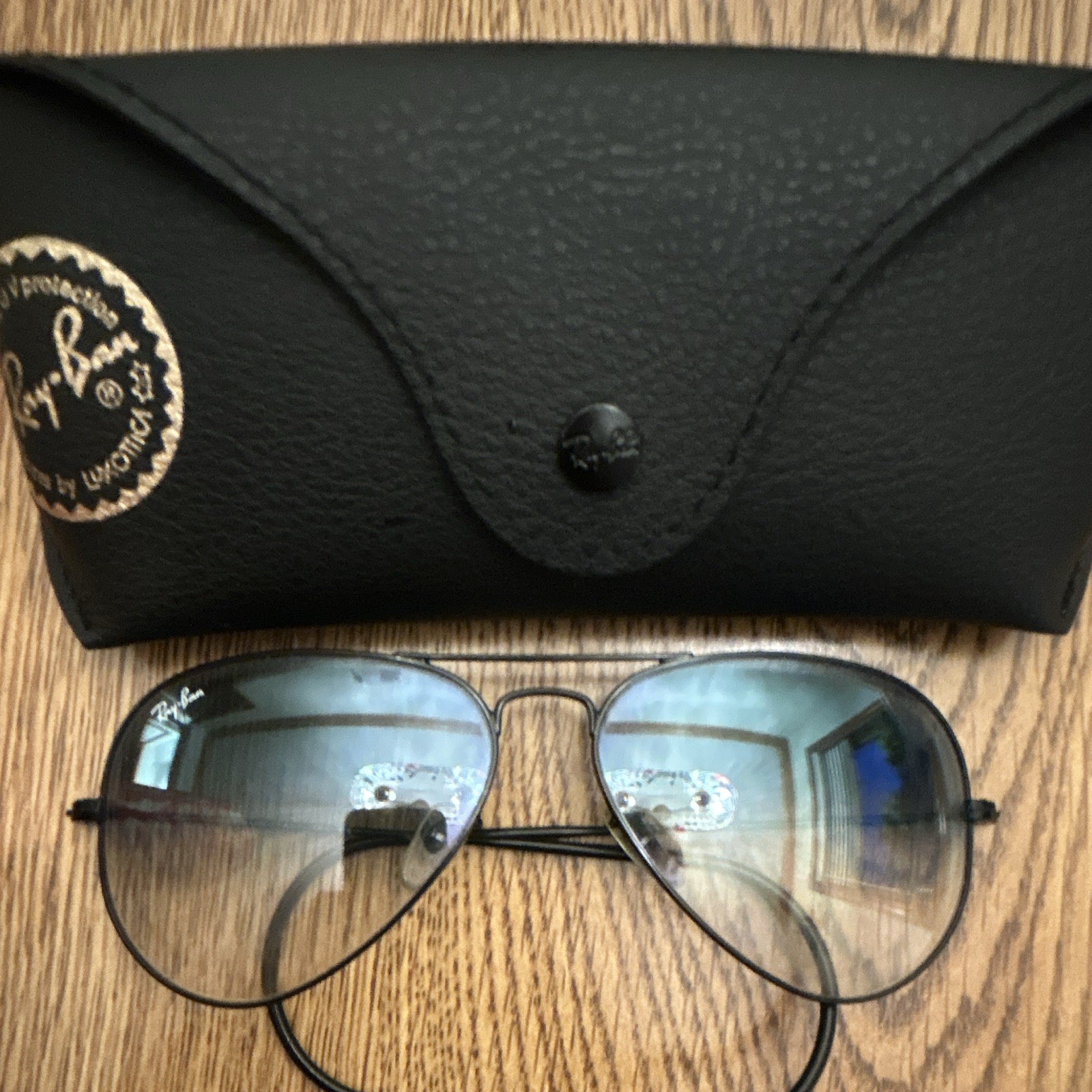 Vintage B&L Ray-Ban RB3030 L9600 Outdoorsman Black Aviator Cable Temple