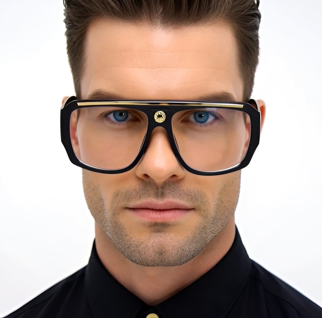 Men Clear Lens Eye Glasses Hip Hop Shades Fashion Oversized Designer Sunglasses