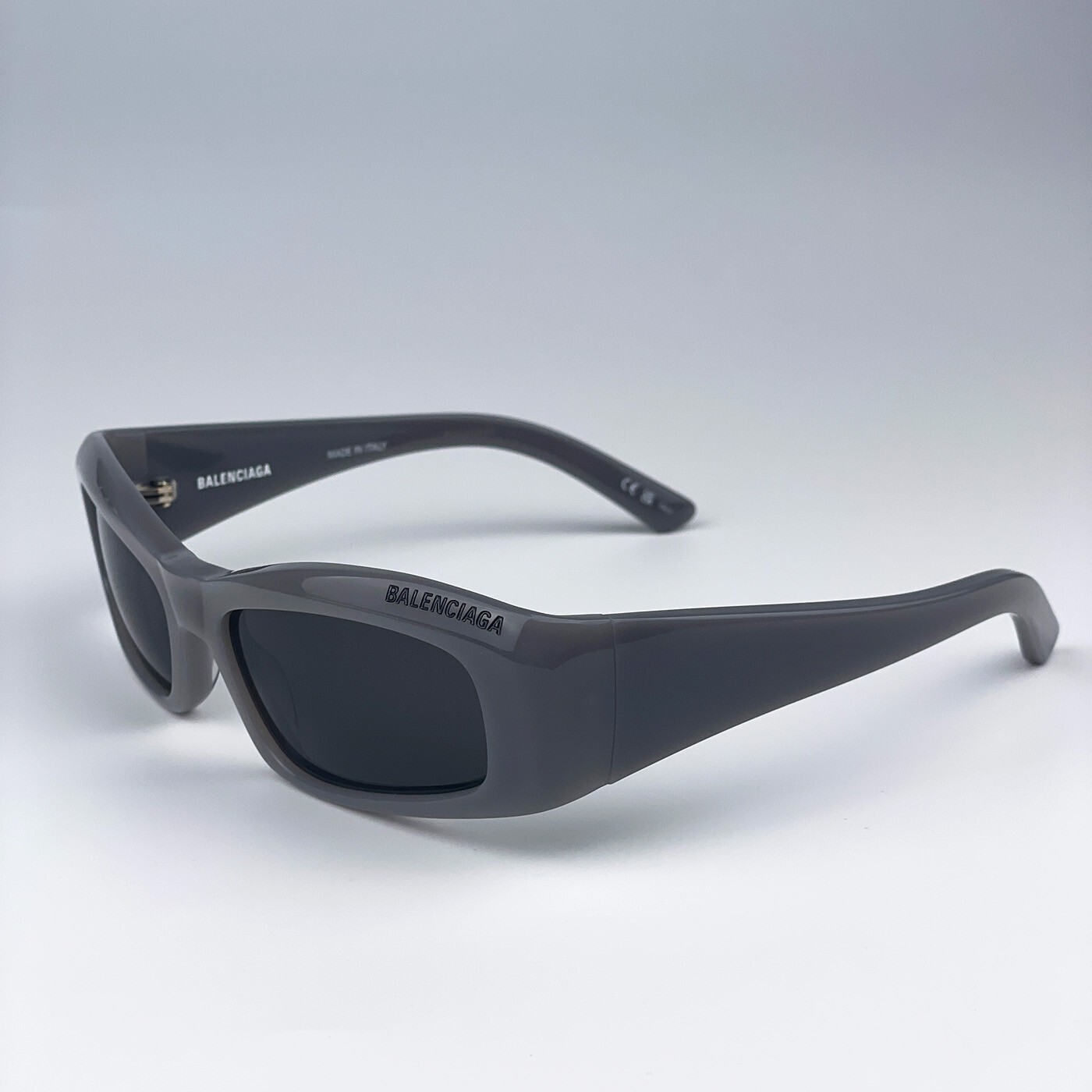 Balenciaga Men AUTHENTIC Sunglasses Grey Rectangle BB0266S 003 NEW