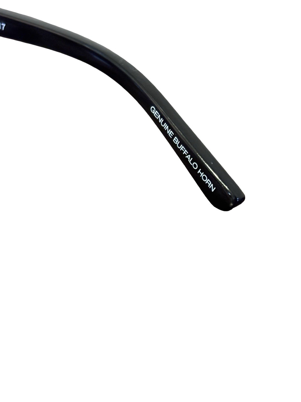 RIMLESS BLACK BUFFALO HORN SUNGLASSES with 24KT GOLD accents by Vintage Frames