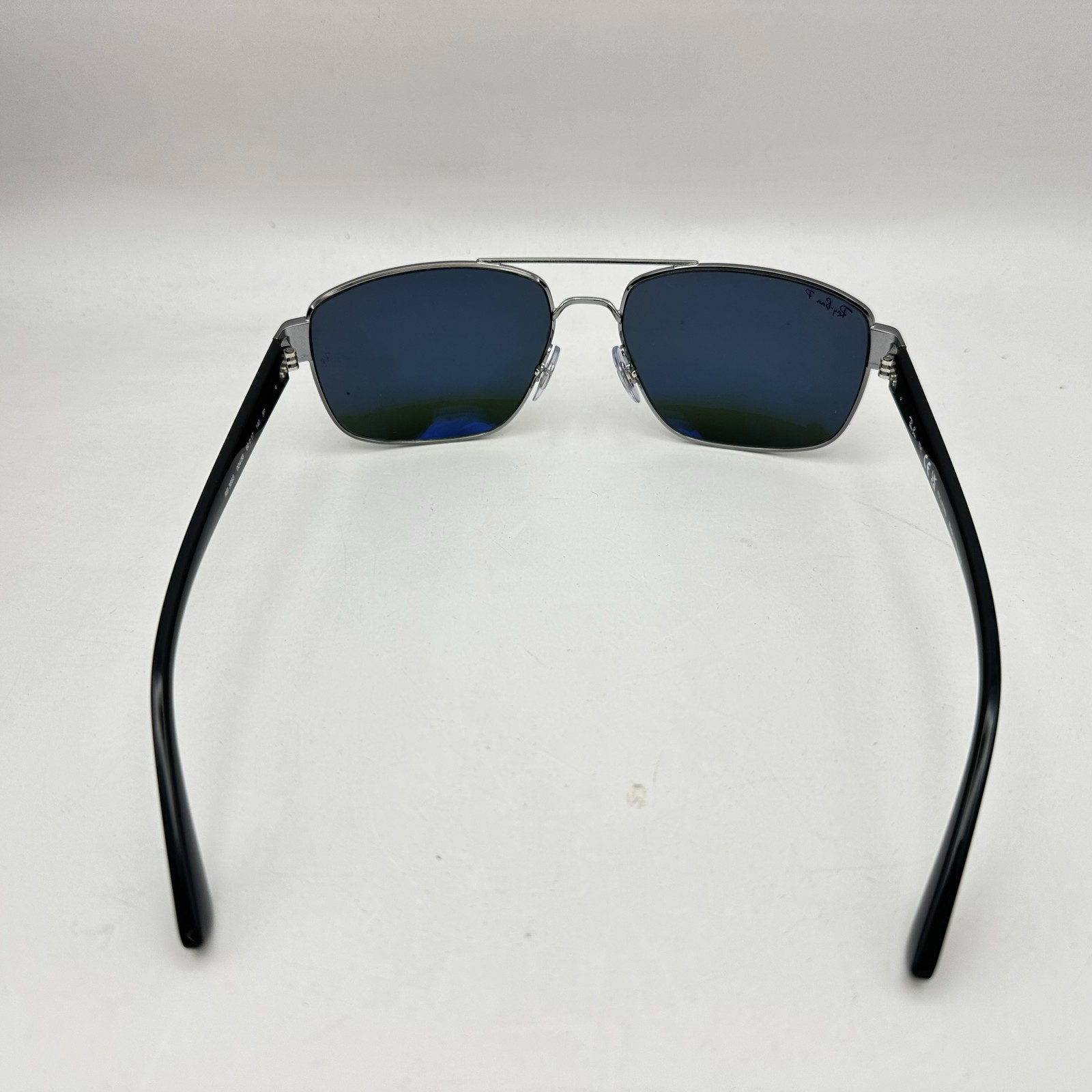Ray Ban Mens Irregular Aviator Polarized Sunglasses RB3663 Gunmetal/Green