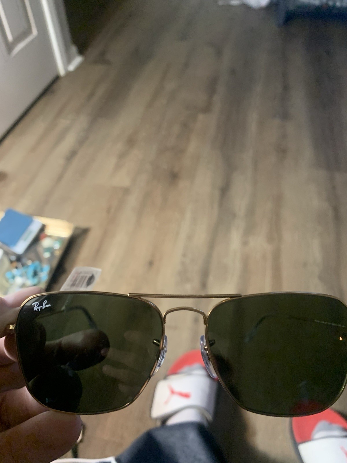 Ray-Ban Caravan Gold/Green Men’s Sunglasses – RB3136 001 55 15