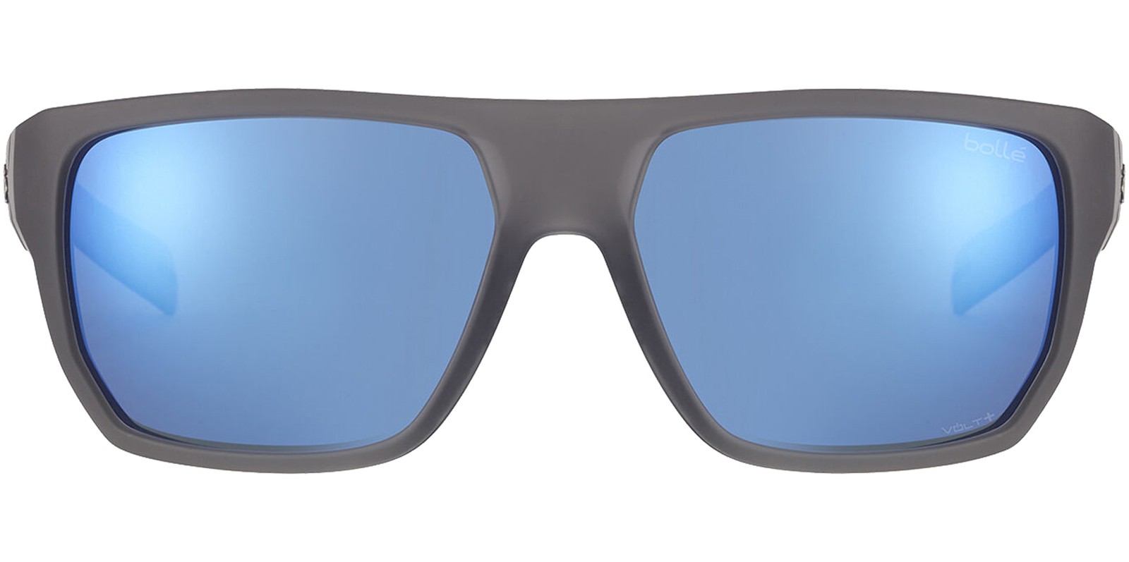 Bolle Vulture Polarized Grey Crystal Matte Square Sunglasses w Mirror Lens 12661