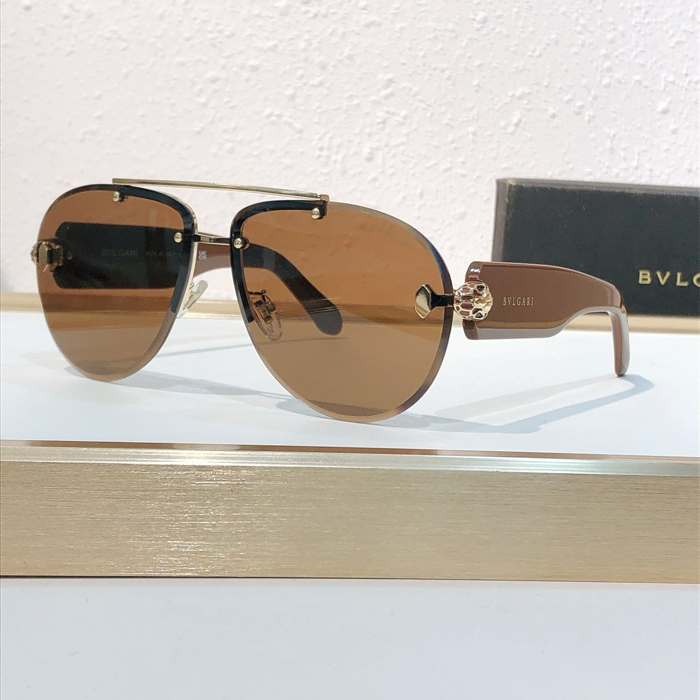 Bvlgari BV40091U Aviator Sunglasses 63-13-140 Unisex