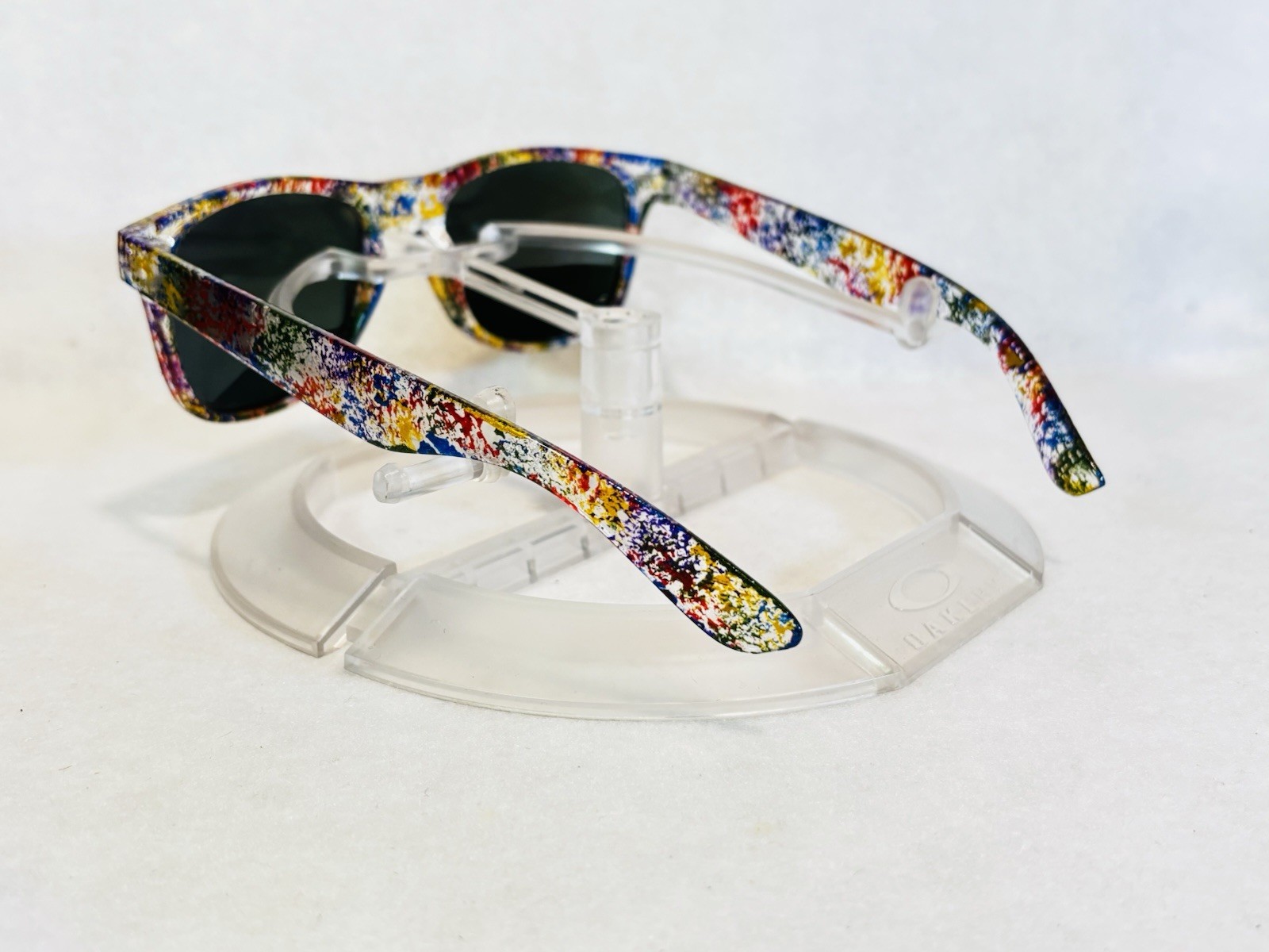 Custom PixelVivid Rainbow Metallic Marble Sunglasses with Gold Mirror Lenses