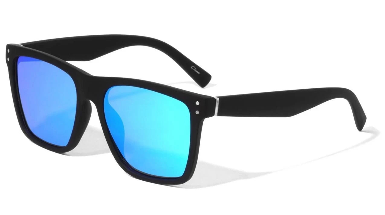 Men’s UV400 Mirror Lens Sunglasses – Retro Style, Random Frame Color