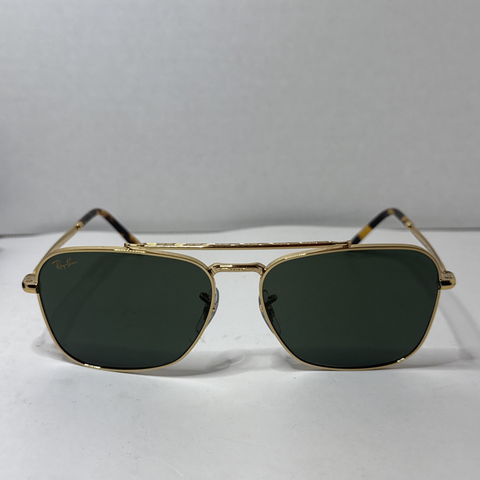 Ray-Ban New Caravan Polished Gold/Green 58 mm Sunglasses RB3636 919631 58-15 140